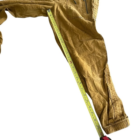 Athleta Cabo Linen Jogger Pants | Golden Mustard | Size 2P Petite linen women’s - Picture 6 of 11